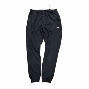 Gymshark Mens Black Joggers Sweatpants Drawstring Zip Pocket Size M